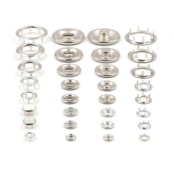 Yanxuan Customized Big Sizes Brass Metal Four Parts Prong Claw Hollow Five-claw Shirt Coat Jumpsuits Snap Button