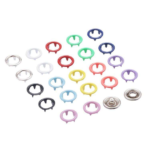 Yanxuan Wholesale Colorful Hollow Ring Five Prong Button 9.5mm Baby Clothing Children’s Snap Metal Button