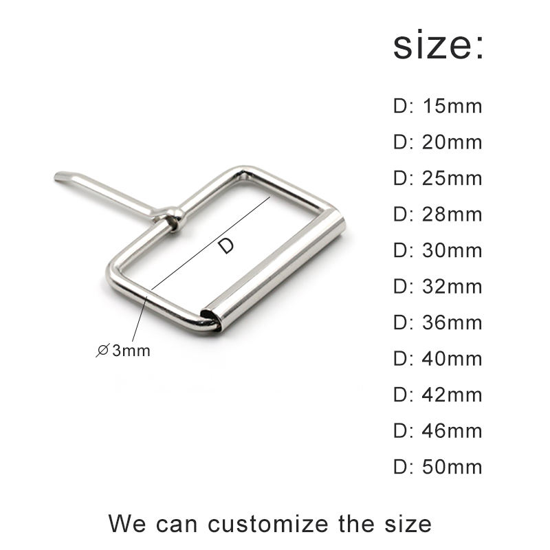 15/20/25/30/35/40/45/50 mm Metal Belt With Pin Buckle Rivet Adjustable Buckles Can Moved Luggage Hardware Leather Rivets