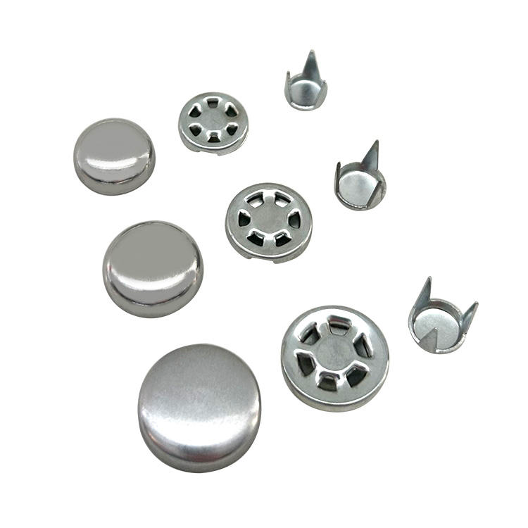 High Quality Factory Price Aluminium Metal Rivet Covered Cap Prong Top Crown Baseball Cap Button for Hats