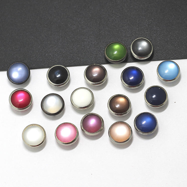 Wholesale 10mm Pearl Five-prong Four-button Decorative Hidden Clothing Accessories Colorful Pearl Snap Button