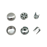 High Quality Factory Price Aluminium Metal Rivet Covered Cap Prong Top Crown Baseball Cap Button for Hats