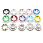 Yanxuan Wholesale Colorful Hollow Ring Five Prong Button 9.5mm Baby Clothing Children’s Snap Metal Button