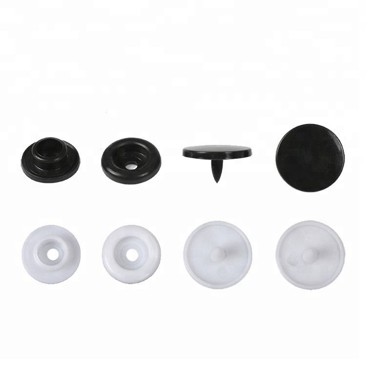 Yanxuan Wholesale Black Resin Customized Round Color Multi Sizes Four Parts Hats Caps Bags Baby Cloth Press Plastic Snap Button
