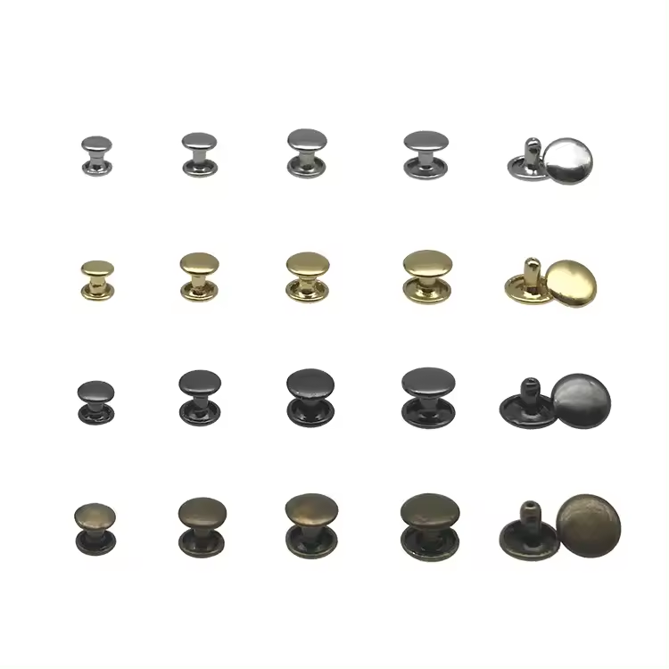 Wholesale Metal Copper Double Cap Garment Rivets for Leather
