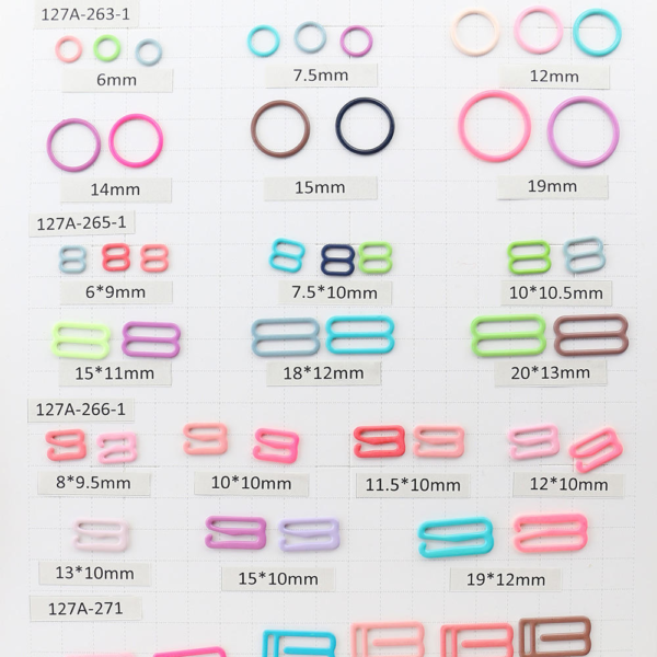 Bra Strap Hooks Replacement Bra Hooks Swimsuit Lingerie Rings Halter Tops Metal Bathing Suit Clips Clasp Adjustment Slider