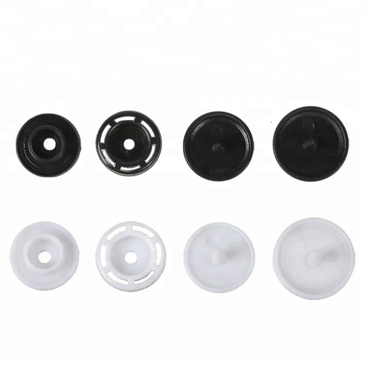 Yanxuan Wholesale Black Resin Customized Round Color Multi Sizes Four Parts Hats Caps Bags Baby Cloth Press Plastic Snap Button