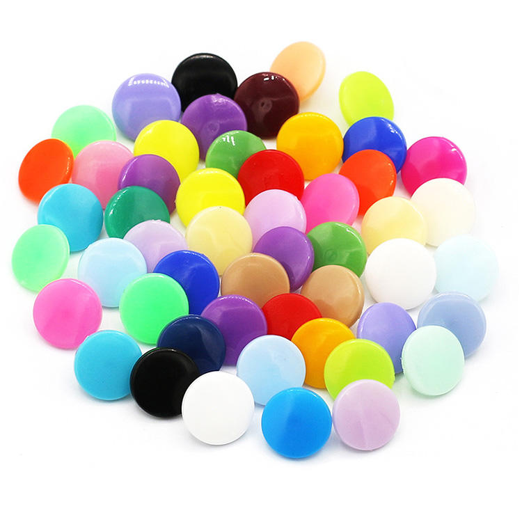 T5 T8 Fancy Colorful Plastic 4 Parts Stock Children Resin Customized Moulding Round Baby Clothes Bags Towel Fastener Snap Button