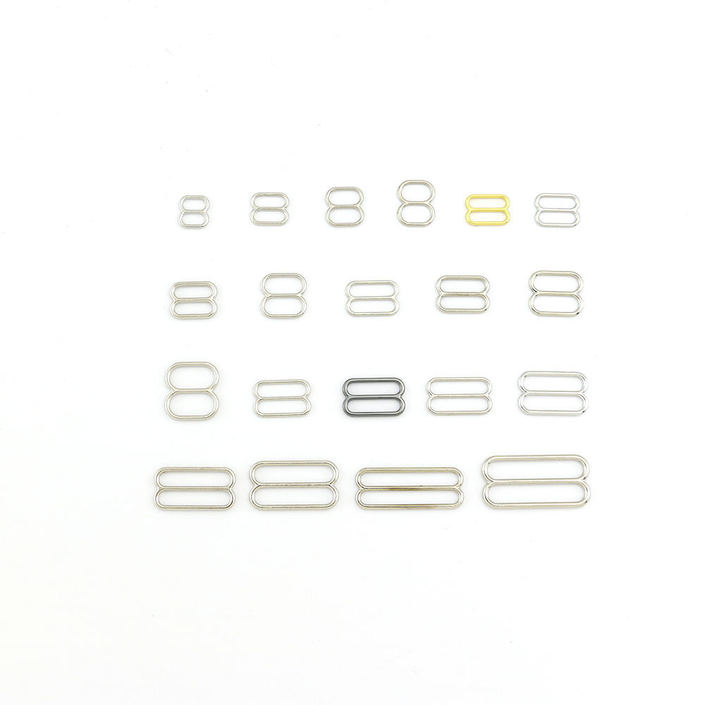 Bra Strap Hooks Replacement Bra Hooks Swimsuit Lingerie Rings Halter Tops Metal Bathing Suit Clips Clasp Adjustment Slider