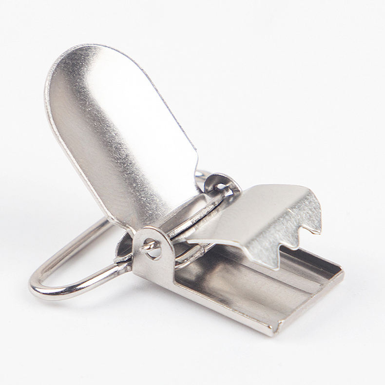 Factory Wholesale High Quality U-Shape Metal Teeth Pacifier Suspender Strap Clip Custom Color Durable Design for Clothes Garment