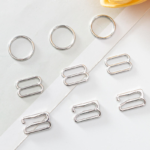 High Quality 20mm Silver Zinc Alloy Bra Strap Adjuster Ring Slider Hook Premium Underwear Buckle Bikini Connectors Accessories