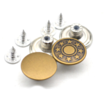 New Style High Quality Classic 17mm Shank Plating Metal Jeans Buttons with Custom Logo and Denim Rivets for Jeans