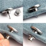 Yanxuan Denim Button Easy Hand Install Rivets Jeans Button Zinc Alloy Metal Wholesale Factory Price Logo Customized Plating