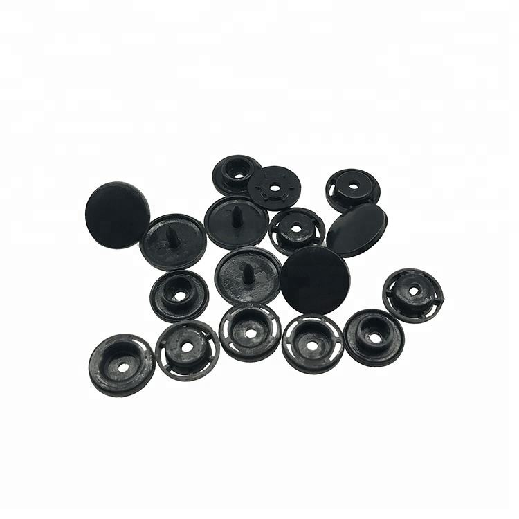 Yanxuan Wholesale Black Resin Customized Round Color Multi Sizes Four Parts Hats Caps Bags Baby Cloth Press Plastic Snap Button