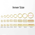 Underwear Accessories Zinc Alloy Buckle Hook and Slider with Comfortable Silver Metal Ring for Bra