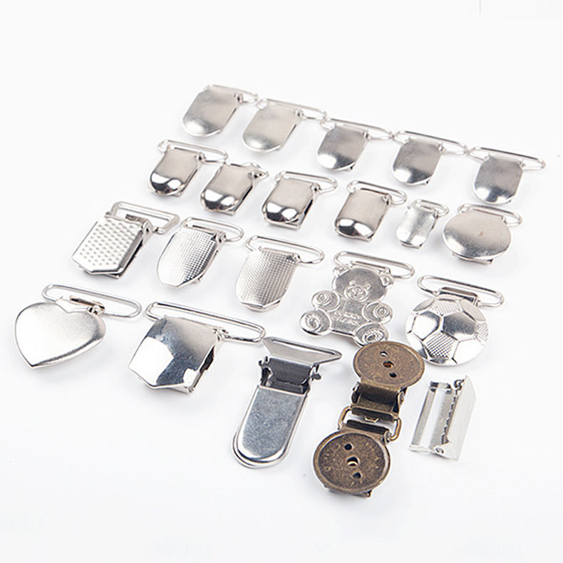 Factory Wholesale High Quality U-Shape Metal Teeth Pacifier Suspender Strap Clip Custom Color Durable Design for Clothes Garment