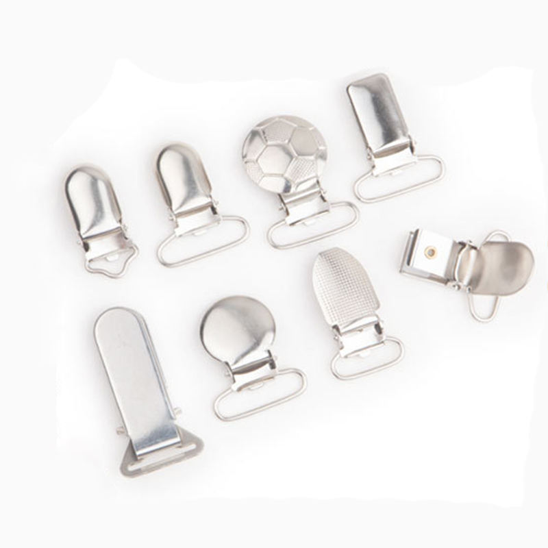 Factory Wholesale High Quality U-Shape Metal Teeth Pacifier Suspender Strap Clip Custom Color Durable Design for Clothes Garment