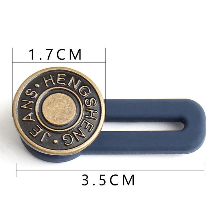 Hot Sell New Design Alloy Denim Button Stretchable Metal Toggle Pant Jeans Button Extender