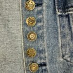 Washable Custom Jeans Rivet Engraved Logo Stainless Steel Jeans Buttons for Denim Clothes