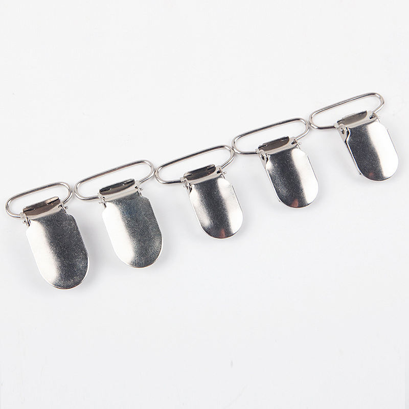 Factory Wholesale High Quality U-Shape Metal Teeth Pacifier Suspender Strap Clip Custom Color Durable Design for Clothes Garment