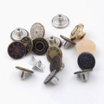 New Style High Quality Classic 17mm Shank Plating Metal Jeans Buttons with Custom Logo and Denim Rivets for Jeans