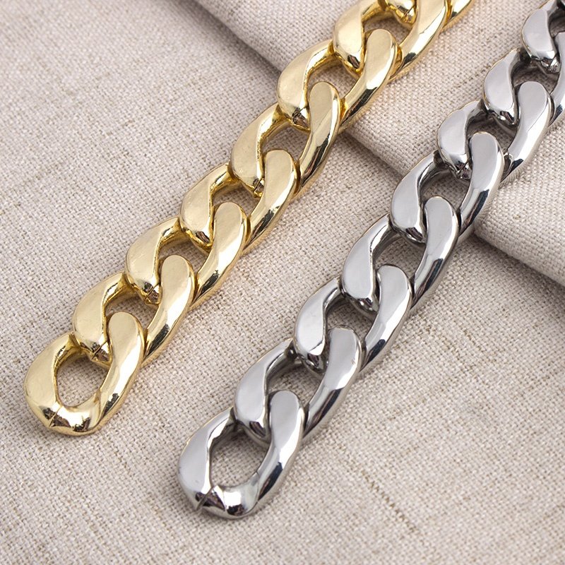 High Quality Wholesale NK 15mm Aluminum Chains Purse Strap Chunky Gold Thick Chain Eco-friendly Customizable Safety Small