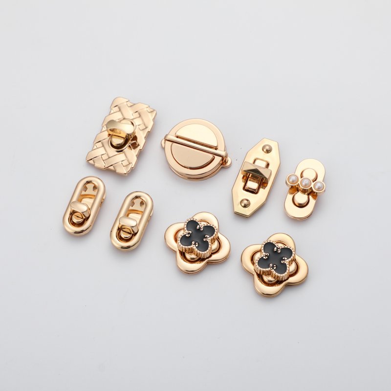 Customised Bag Locks Design Handbag Turn Twist Lock Metal Hardware for Bags and Luggage Purse Lock