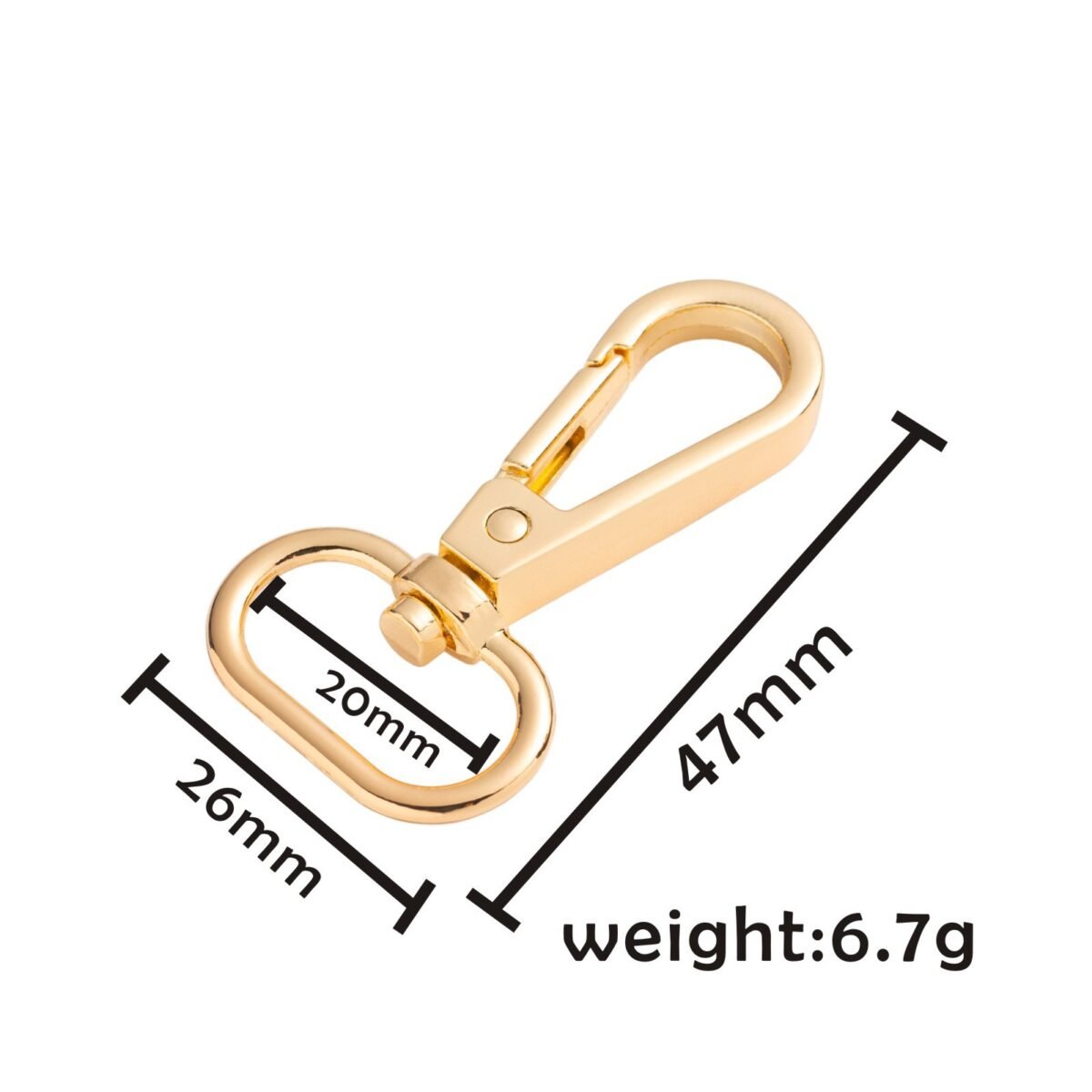 Metal Swivel Key Chain Hooks Clasps Lightweight Clips Lobster for Shoulder Strap Belt Clasp Bag Accessories