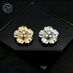 JINYU Wholesale Fancy Zinc Alloy Metal Button Covers for Women Decorative Shirt Cufflinks Nickel-Free Eco-Friendly
