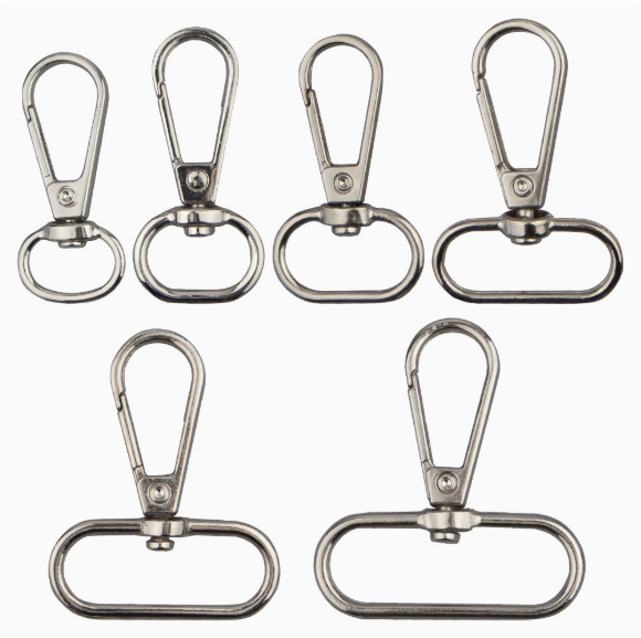 High-End Zinc Alloy Fish Mouth Clip Buckle, Luggage Hardware Webbing Hook for Bags & Key Chains