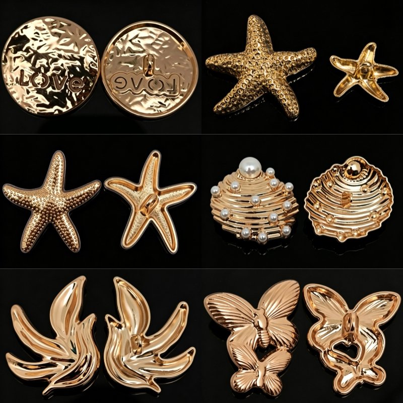 High Quality Zinc Alloy Metal Buttons Nickel-Free Plating Fancy Shank Eco-Friendly Washable Factory Suppliers