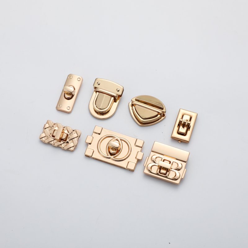 Luxury Handbag Accessories Metal Twist Bag Lock Flower Heart Shape Shape Turn Lock for Purse Bag