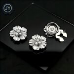 JINYU Wholesale Fancy Zinc Alloy Metal Button Covers for Women Decorative Shirt Cufflinks Nickel-Free Eco-Friendly