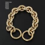 120cm Chunky Big Acrylic Plastic Resin Pearl Luxury Safety Small Bag Chain Strap Accessories Gold Purse Handbag