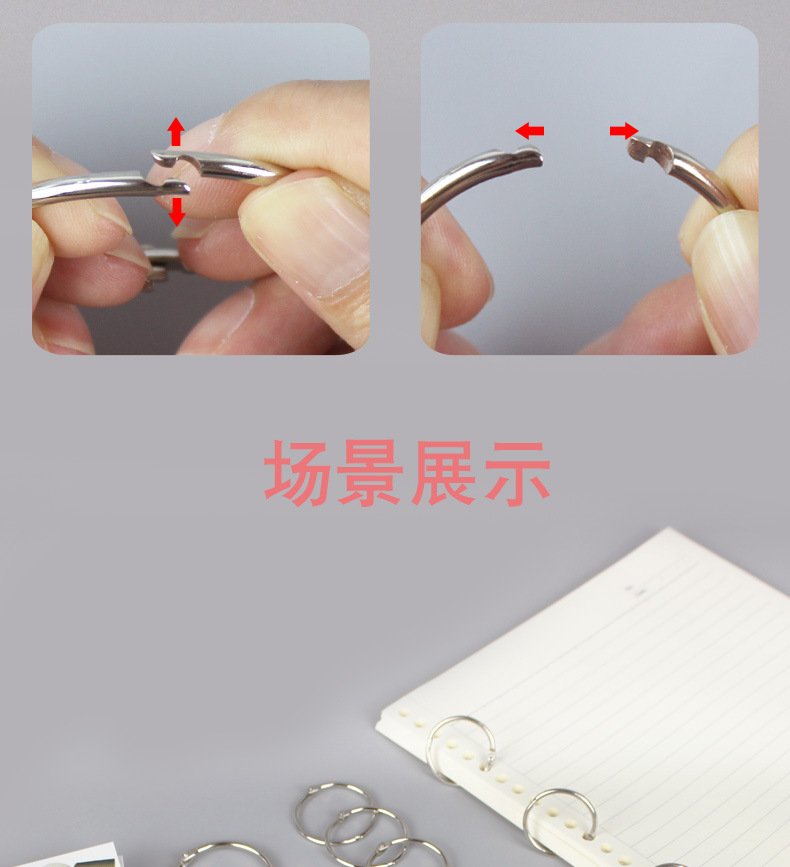 Wholesale 2025 Fashionable Metal Calendar Rings 25mm/30mm Open Book Binder Rust-Proof Keychain Loops for DIY Planners/Albums