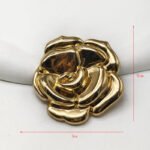 UCHARMD Metal Buttons Brooch for Underwear Floral Gold Cover Cufflinks Irregular Shapes Sun Design BT079