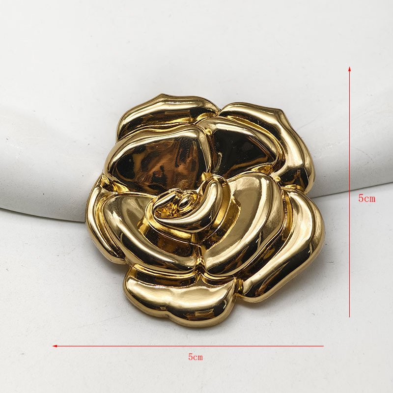 UCHARMD Metal Buttons Brooch for Underwear Floral Gold Cover Cufflinks Irregular Shapes Sun Design BT079