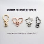 Gold Plated Swivel Keychain Clasps Zinc Alloy Snap Hooks in Assorted Shapes for DIY Jewelry Making Bag Charm Accessories