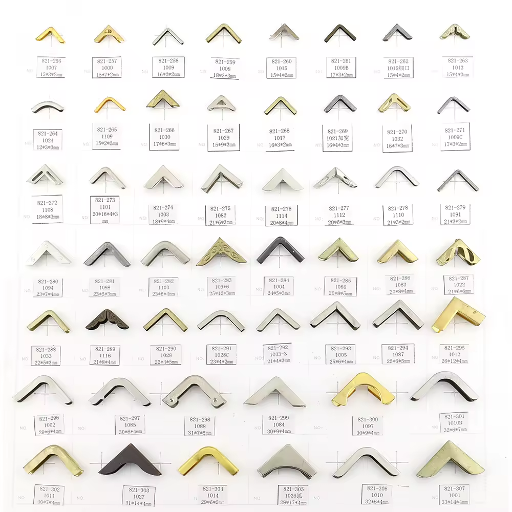 Different Styles Iron Corner Decorative Metal Book Corner Protectors for Furniture