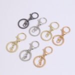 High Quality Wholesale Zinc Alloy Keychain Vintage Cartoon Baking Lightweight Lobster Buckle Set Keychain Ring