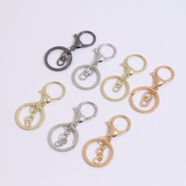 High Quality Wholesale Zinc Alloy Keychain Vintage Cartoon Baking Lightweight Lobster Buckle Set Keychain Ring