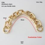 120cm Chunky Big Acrylic Plastic Resin Pearl Luxury Safety Small Bag Chain Strap Accessories Gold Purse Handbag
