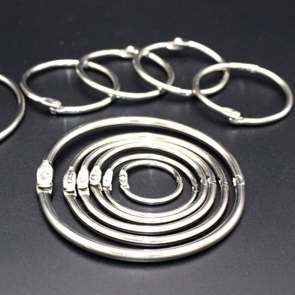 Wholesale 2025 Fashionable Metal Calendar Rings 25mm/30mm Open Book Binder Rust-Proof Keychain Loops for DIY Planners/Albums