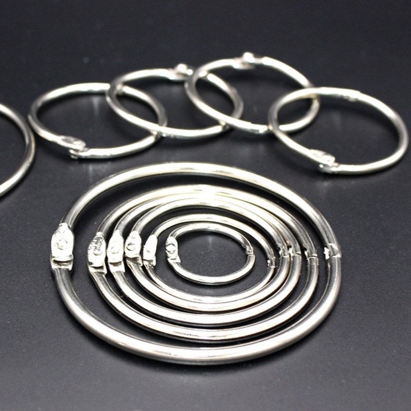 Wholesale 2025 Fashionable Metal Calendar Rings 25mm/30mm Open Book Binder Rust-Proof Keychain Loops for DIY Planners/Albums