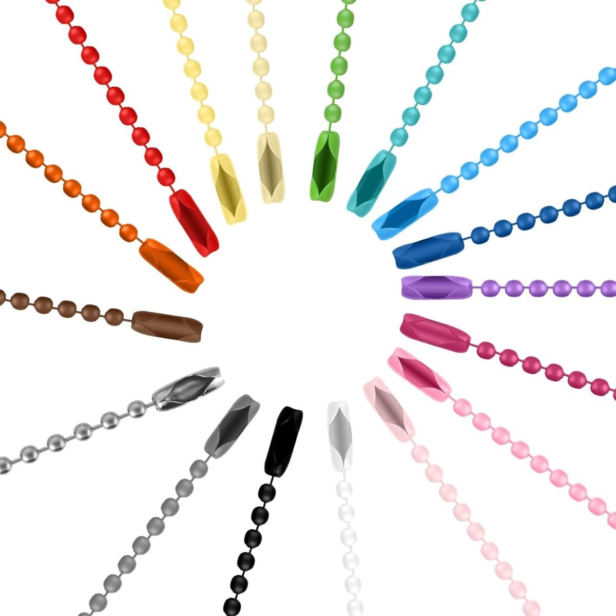 Factory Price Wholesale Color Paint 2.4 * 100mm Bead Chain Ball Bead Chain