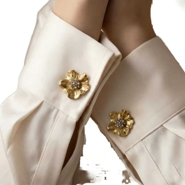 JINYU Wholesale Fancy Zinc Alloy Metal Button Covers for Women Decorative Shirt Cufflinks Nickel-Free Eco-Friendly