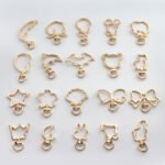 Gold Plated Swivel Keychain Clasps Zinc Alloy Snap Hooks in Assorted Shapes for DIY Jewelry Making Bag Charm Accessories