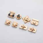 Luxury Handbag Accessories Metal Twist Bag Lock Flower Heart Shape Shape Turn Lock for Purse Bag