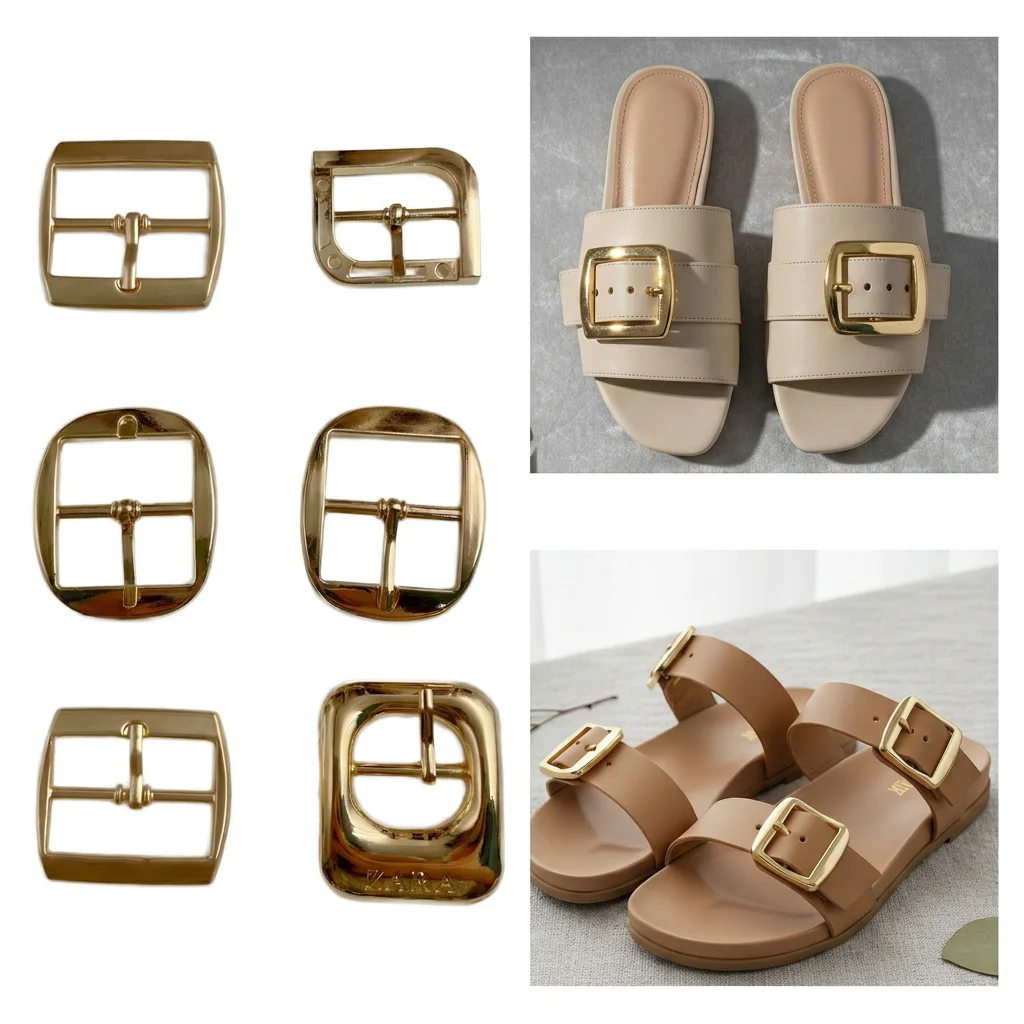 Multiple Style 26mm Exquisite Zinc Alloy Shoe Buckles Customized Logo for Costumes Shoes Pants Bags