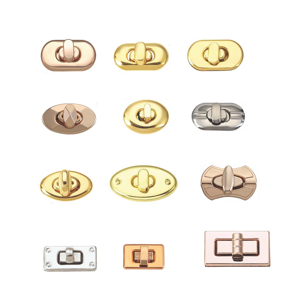 Wholesale Bag Lock Buckle Metal Accessories Twist Lock Clasp for Bag Handbag